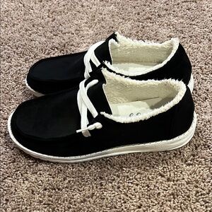 Gypsy Jazz Black Shoes with White Laces